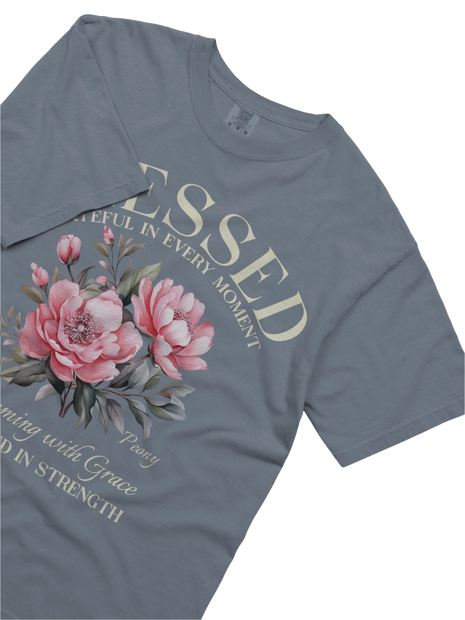 November Blessed Peony Flower Shirt – Blooming with Grace, Rooted in Strength Graphic Tee product image (5)