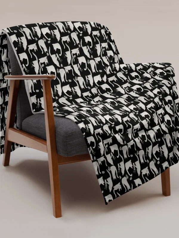 Bad Cats Knocking Stuff Over Throw Blanket, Black product image (1)
