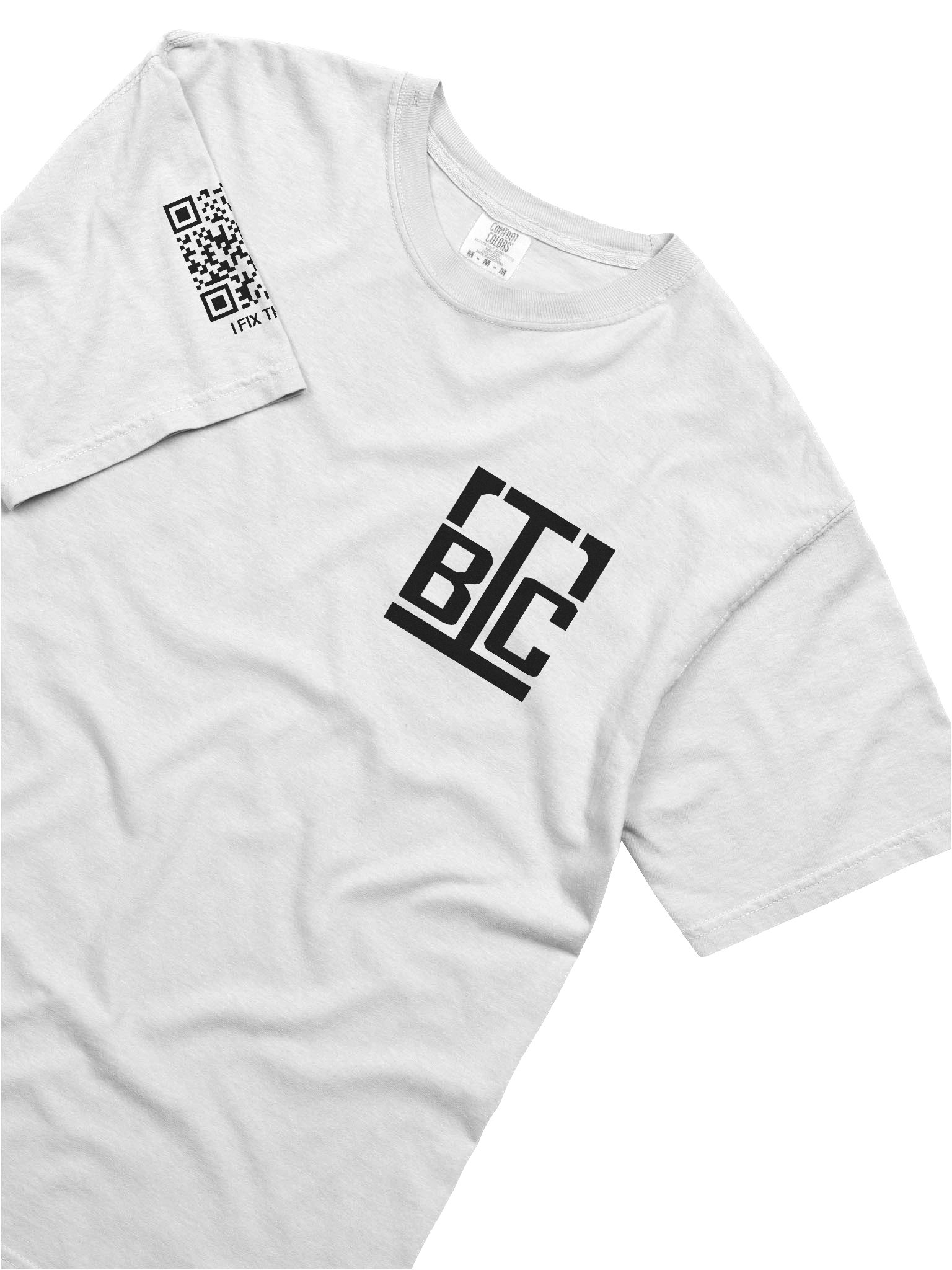WHITE Ultra-Soft Cotton Tee - I FIX THINGS! (Sleeve Print) product image (5)