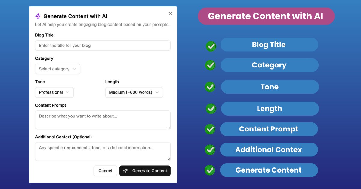 InkGenius - AI Blog Creation Platform | Complete SaaS Solution | Next.js + Node.js + AI Integration product image (10)