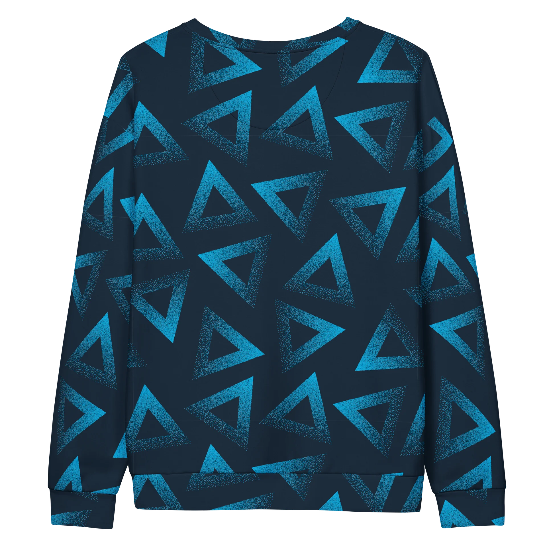 Comfortable Unisex Sweatshirt with Blue Triangles product image (2)
