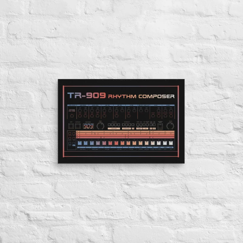 909 Canvas Wall Art - Roland TR-909 Rhythm Composer (Vintage Drum Machine) product image (15)
