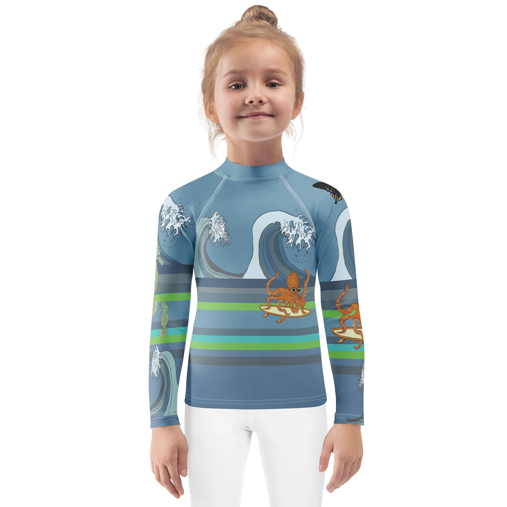 Octopus Wave Kids Rash Guard product image (1)