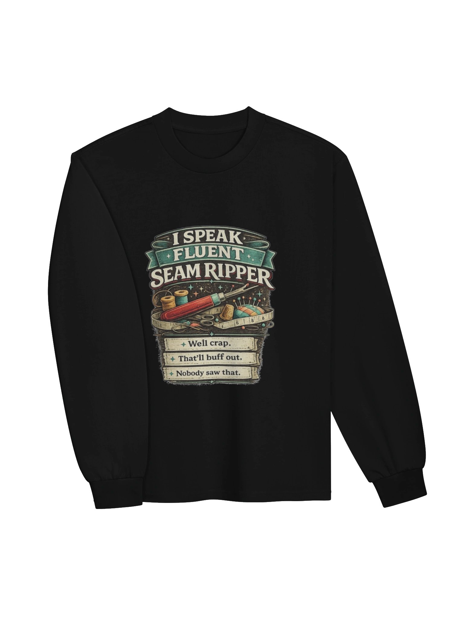 I Speak Fluent Seam Ripper — Vintage Sewing Shirt product image (3)