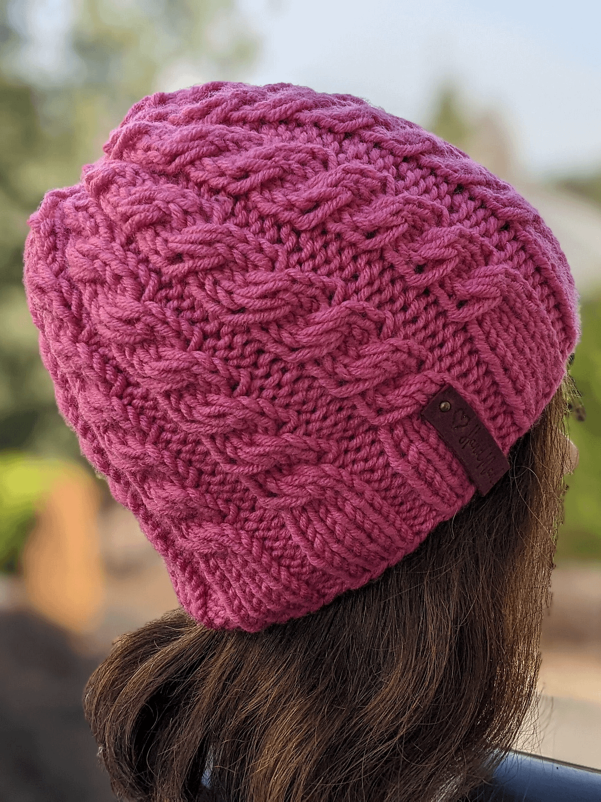 Flat Knit Cable Hat Pattern | Crazy Hands Knitting