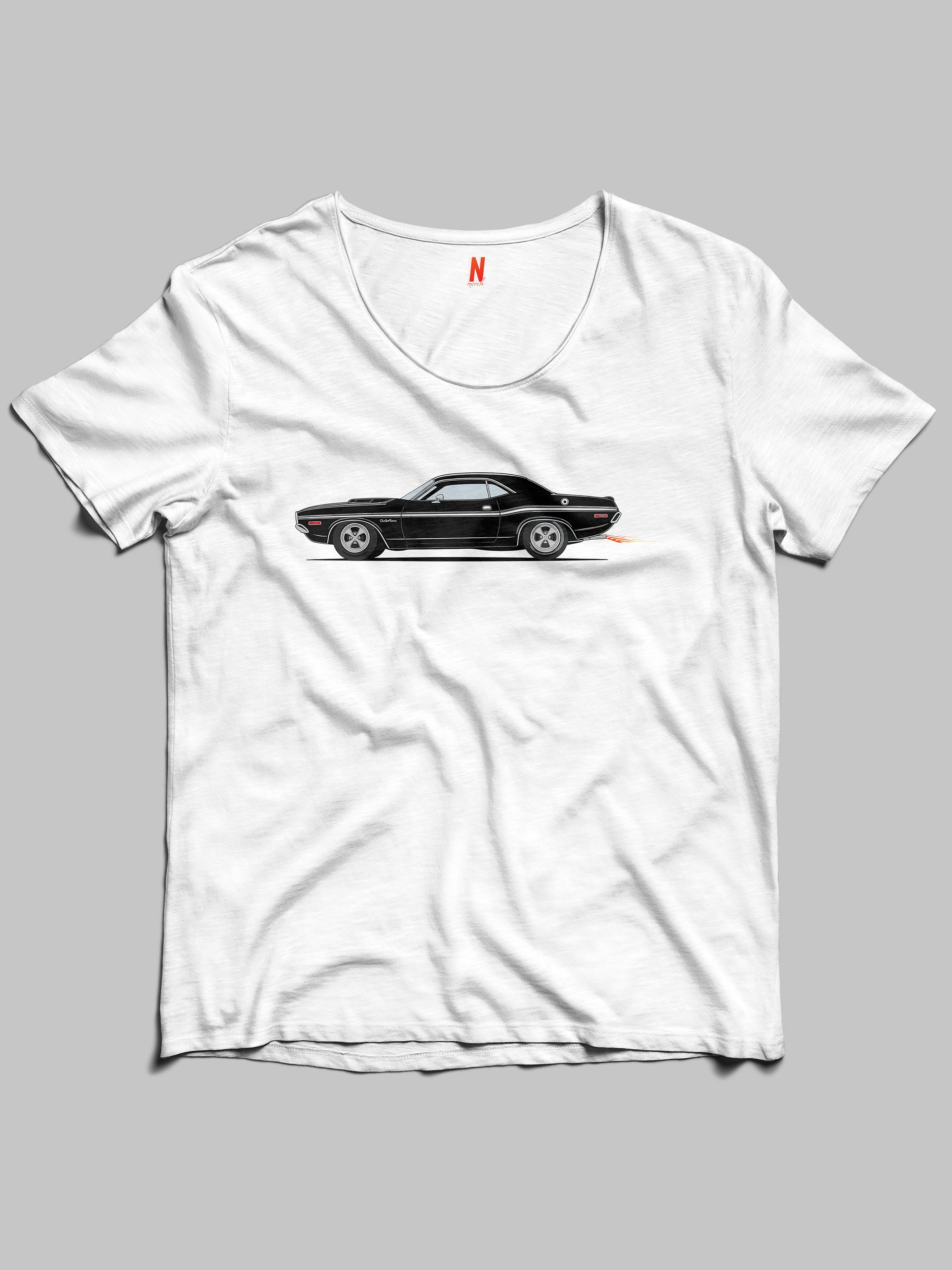 Dodge with Flames T-Shirt Design – High-Resolution PNG (Digital Download) product image (1)