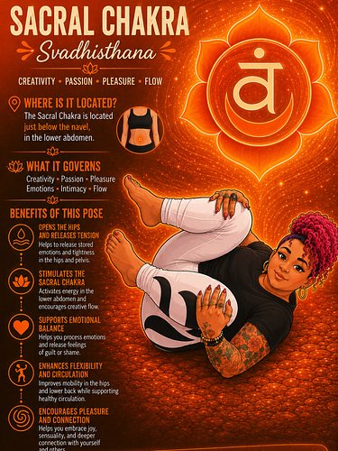 🧡 Day 1: Sacral Chakra — Svadhisthana 🧡

Today we’re moving into the energy of creativity, emotions, pleasure, connection, an...