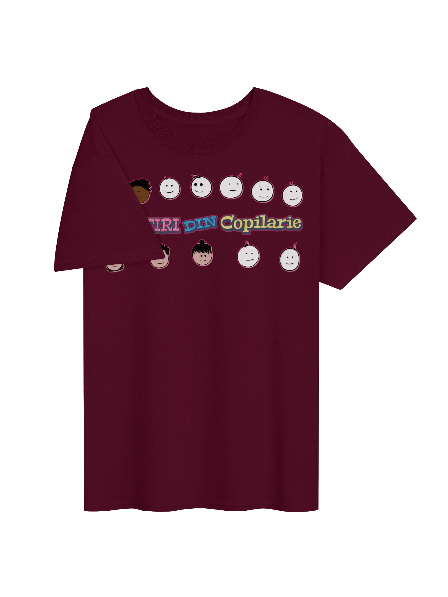 👕 Tricou Vișiniu Damă „Amintiri Din Copilărie” – Personajele product image (3)