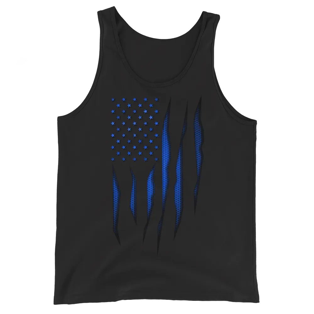 Blue Carbon Onyx American Flag Tank Top product image (1)