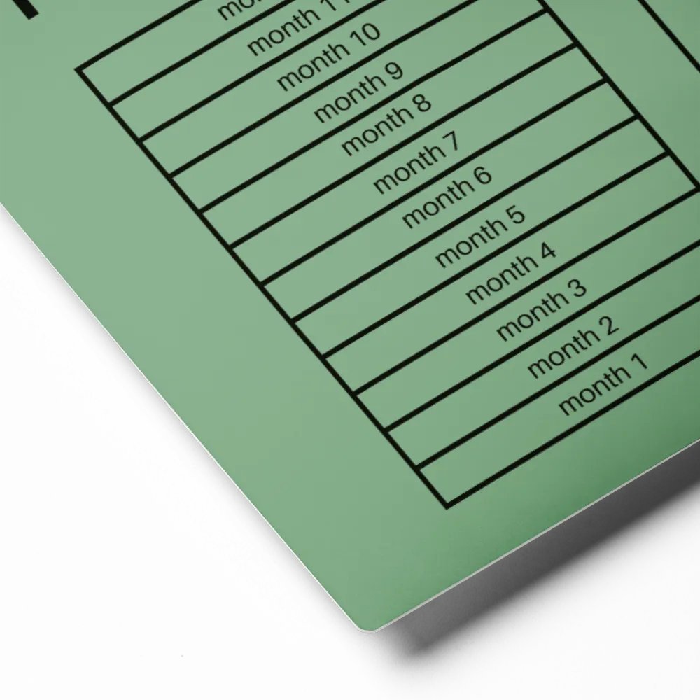 ANNUAL RENT TRACKER (black design 7) product image (2)