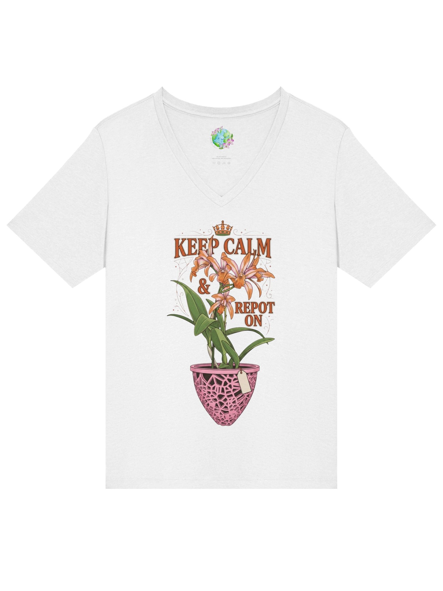 Keep Calm Repot On v-neck t-shirt product image (7)
