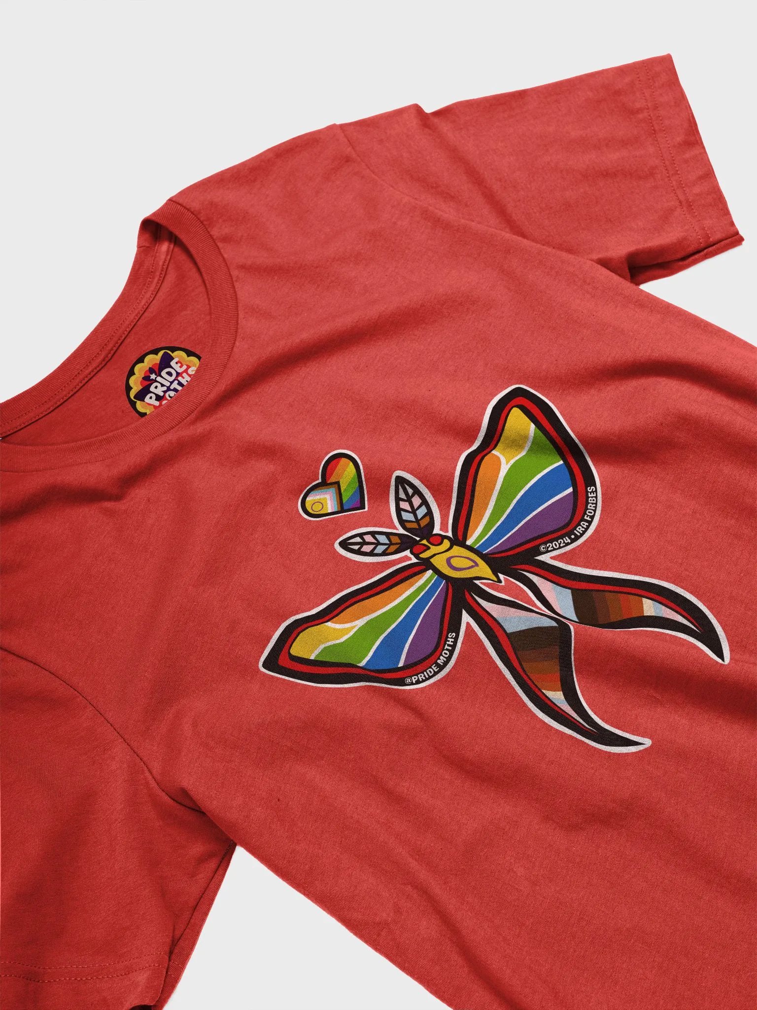 № 1 | PROGRESS PRIDE MOTH | SHORT SLEEVE TEE | T-SHIRT product image (3)