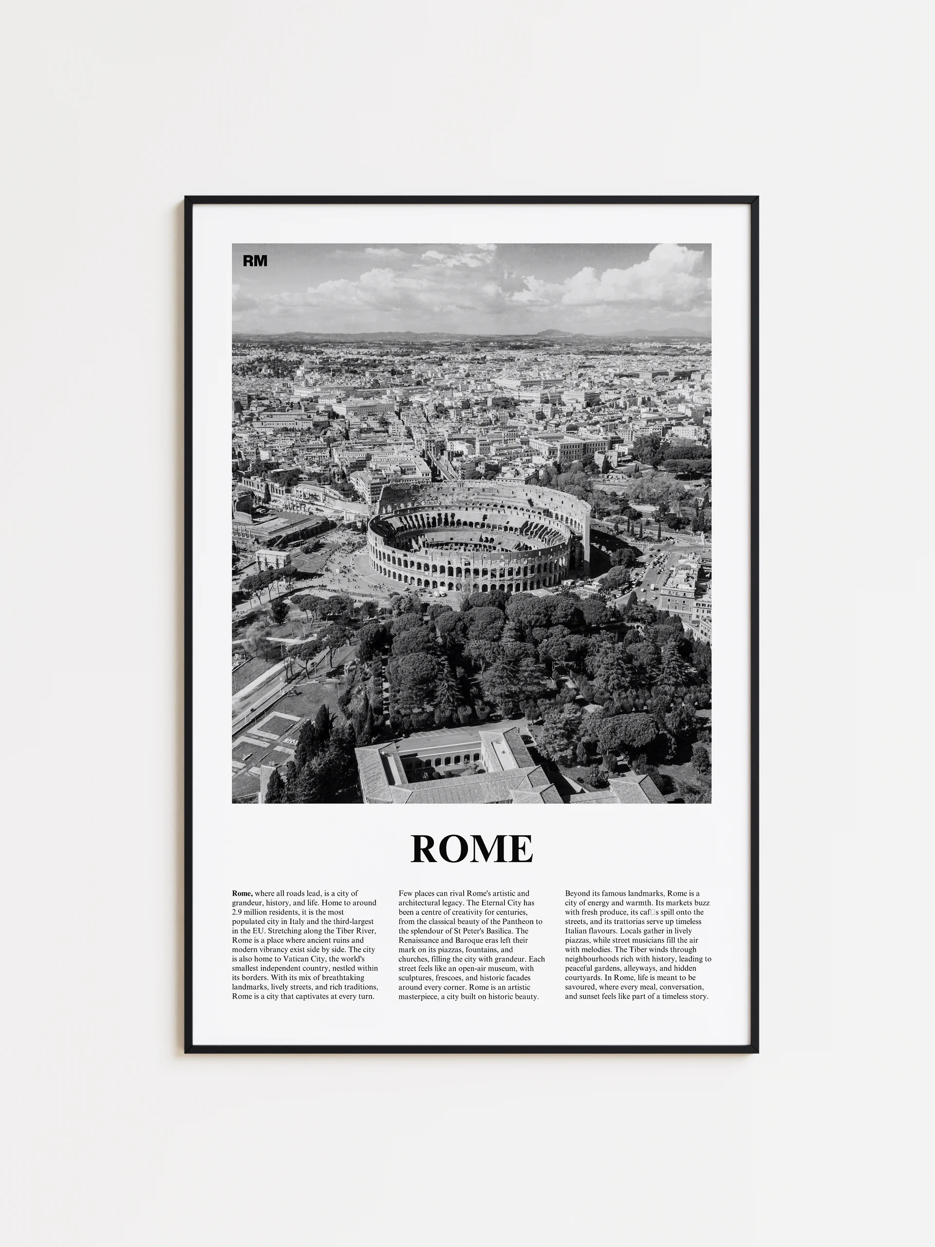 Rome 01 Newspaper Poster | Framed product image (1)