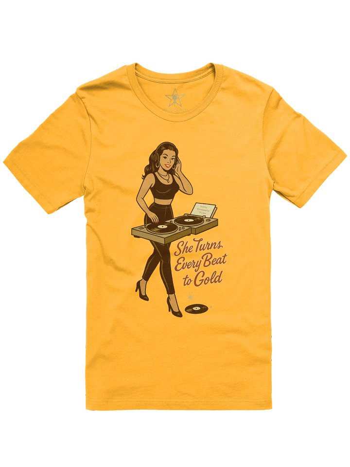 Music DJ Spinning Vinyl Records Pin-up Girl 1940's Retro Concert Tee Fit Unisex T-Shirt product image (49)