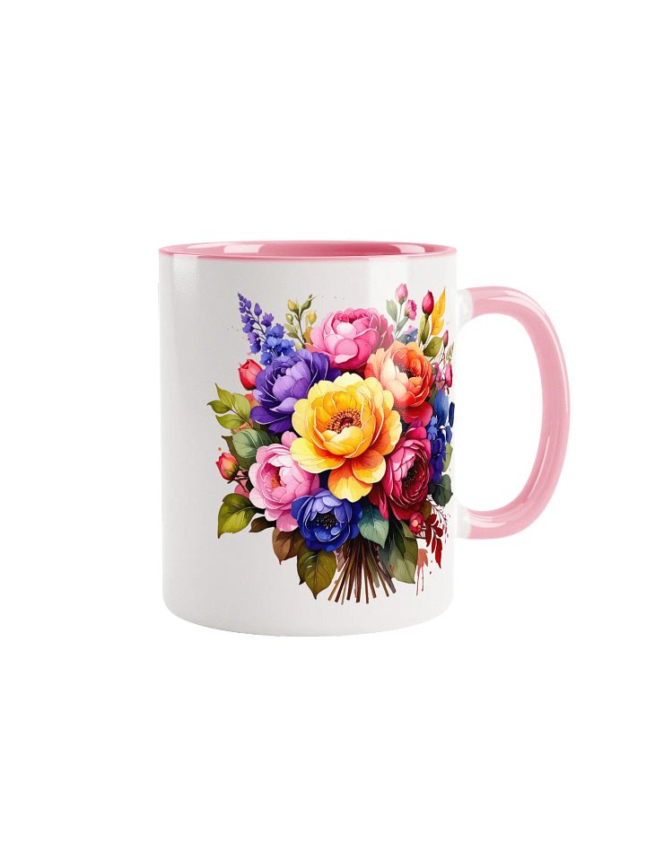 Columbia Road Market Peek-a-Boo Ceramic Mug (Pink Floral) product image (1)
