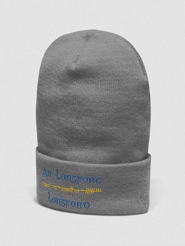 Longford/An Longfort Scholastic style Ogham embroidered Cuffed Beanie product image (22)
