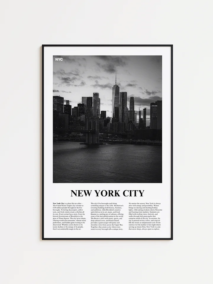 New York City 02 Newspaper Poster | Framed product image (1)