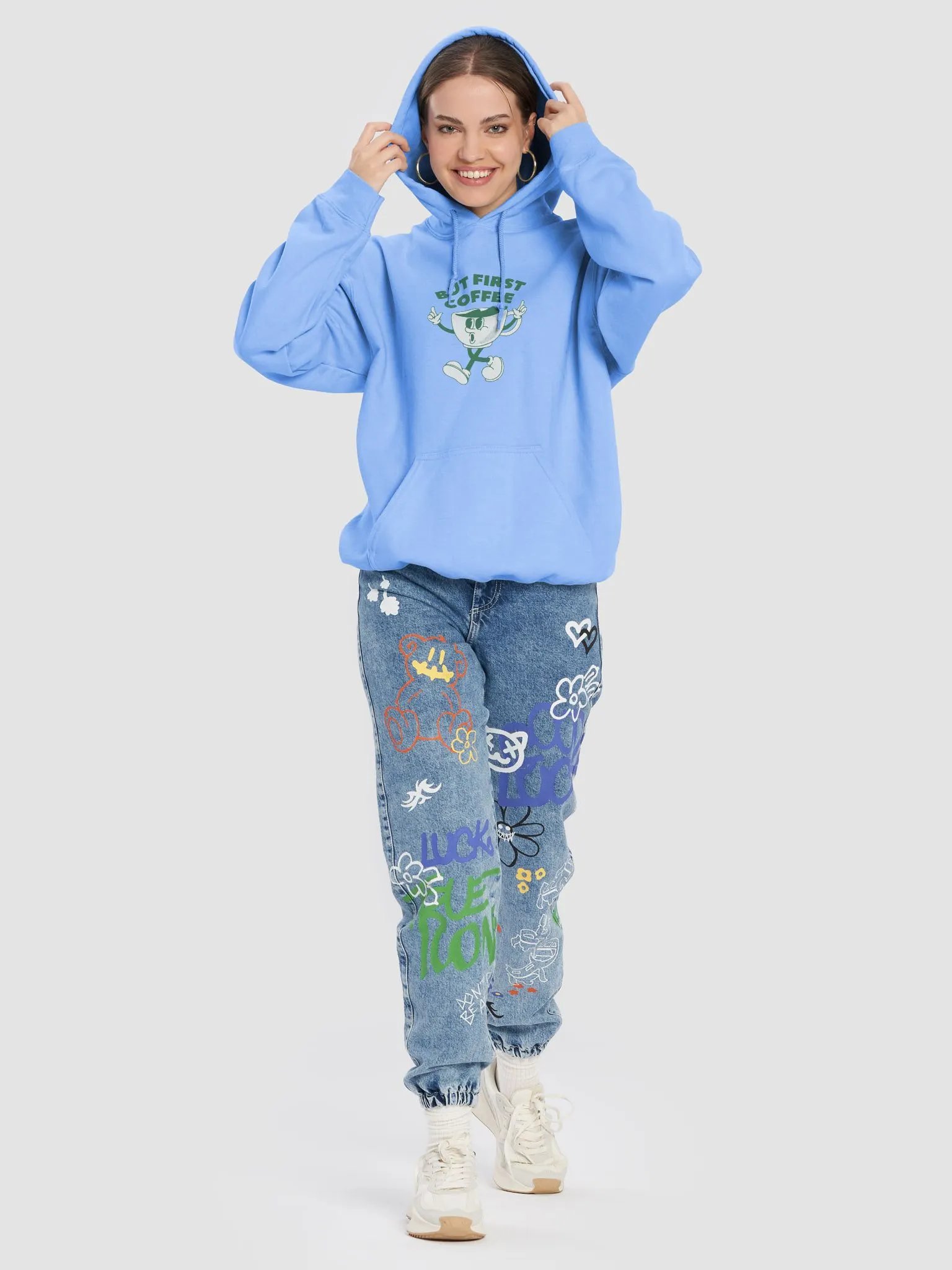 But First Coffee | Vintage Aesthetic Classic Hoodie product image (8)