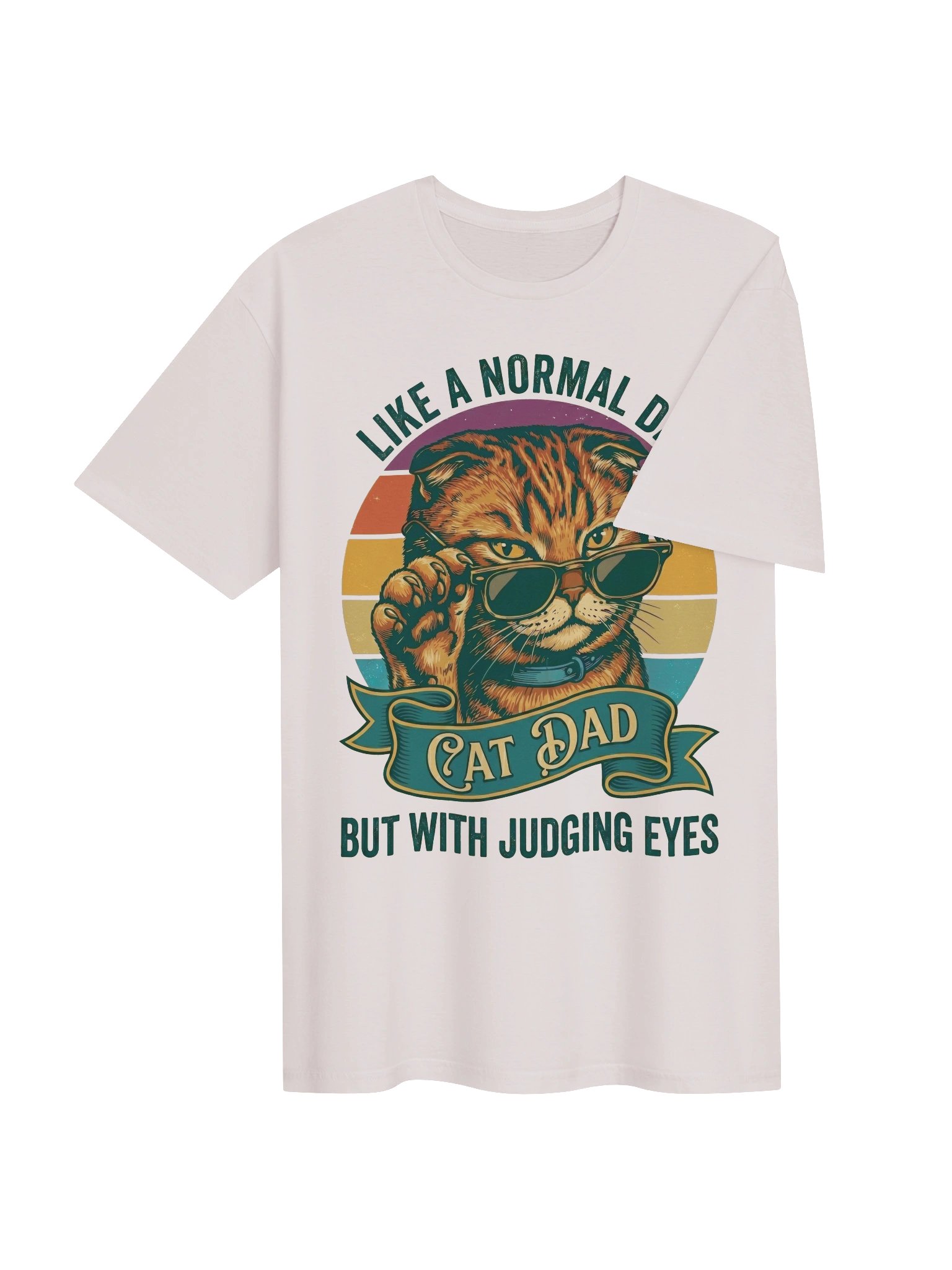 Judging Eyes Cat Dad T-Shirt product image (15)
