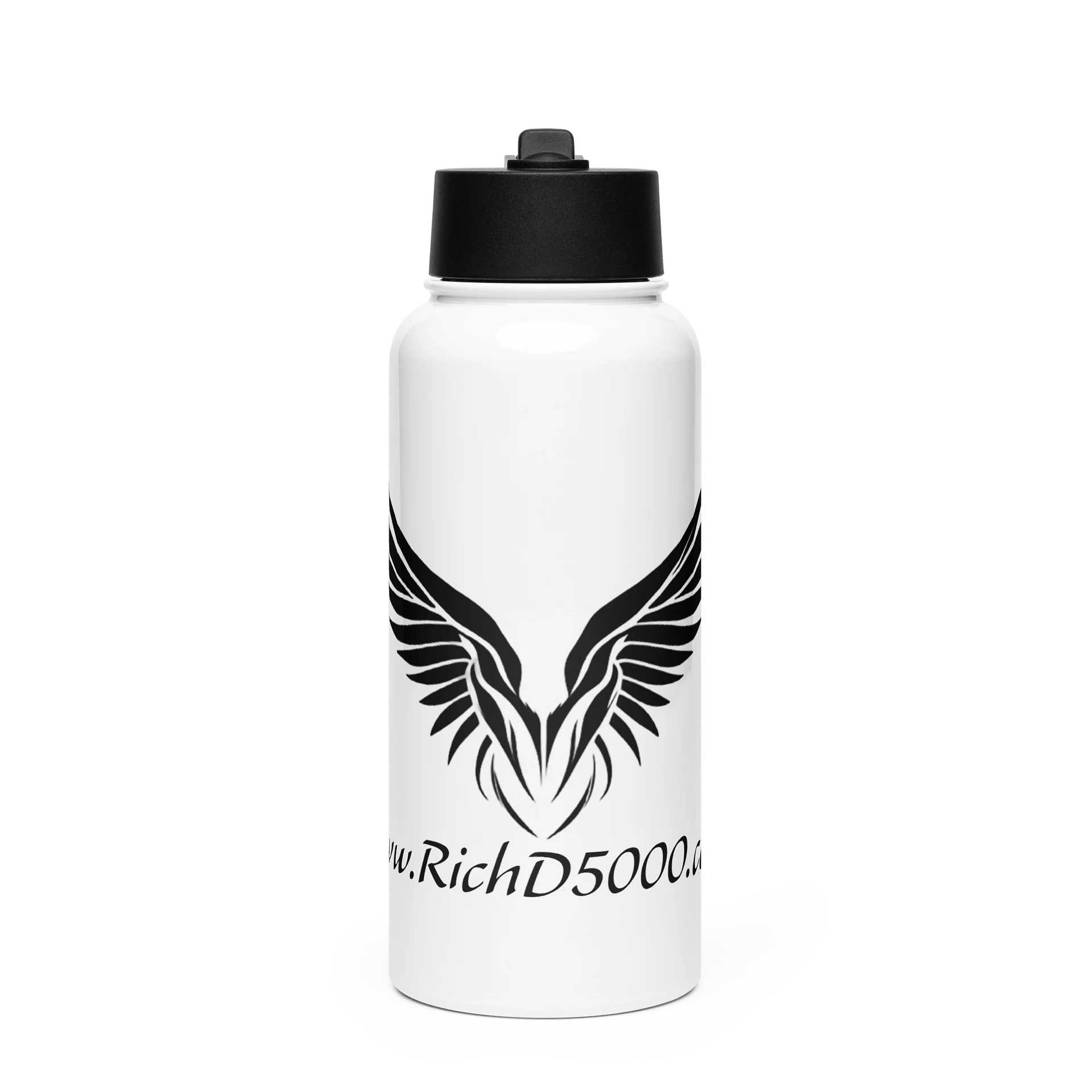 Wing Logo - Stainless Steel Water Bottle with a Straw Lid product image (1)