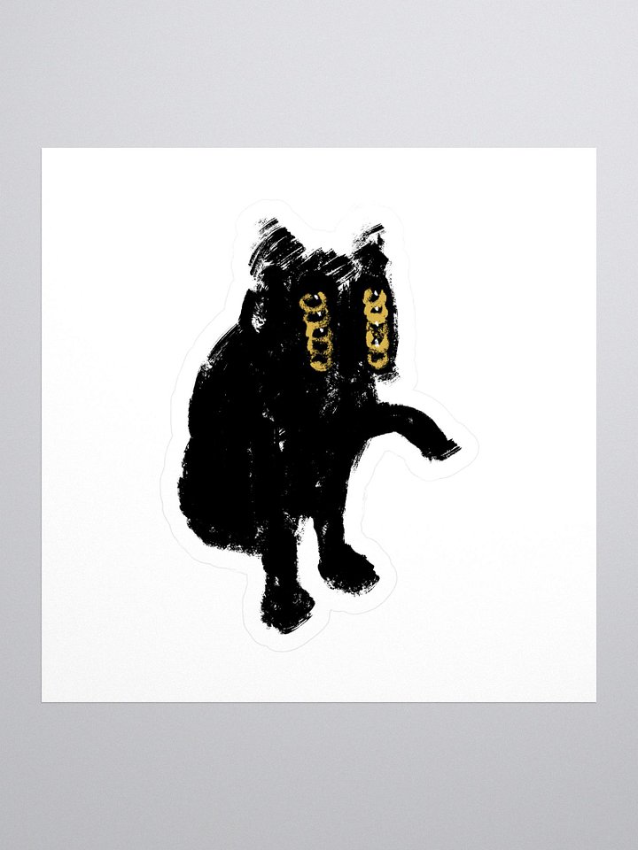 Cat with 10 eyes sticker product image (1)