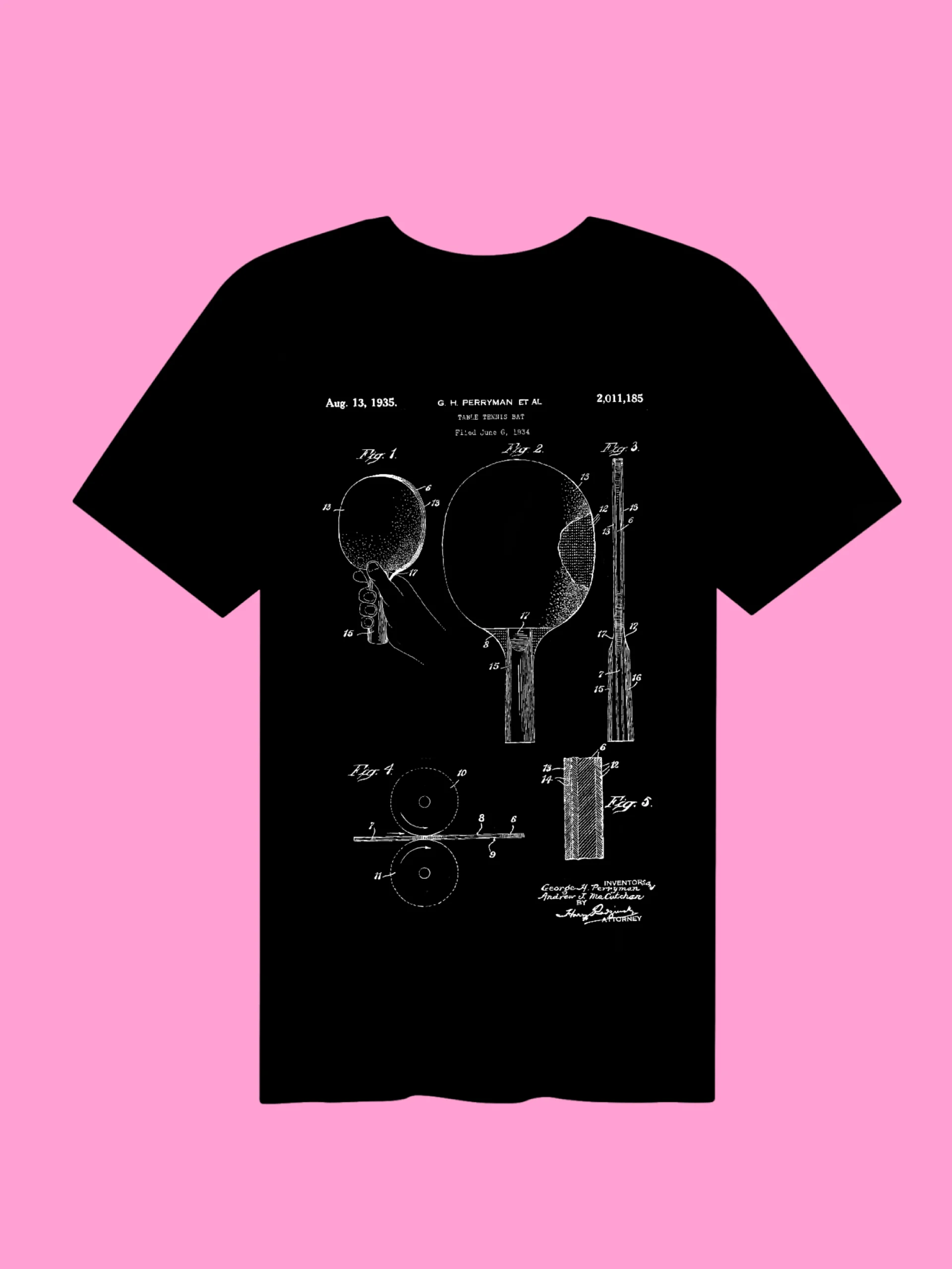 Table Tennis Bat T-Shirt product image (1)