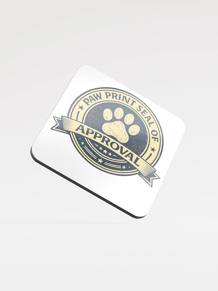 Paw Print Seal of Approval™ Cork Coaster product image (1)
