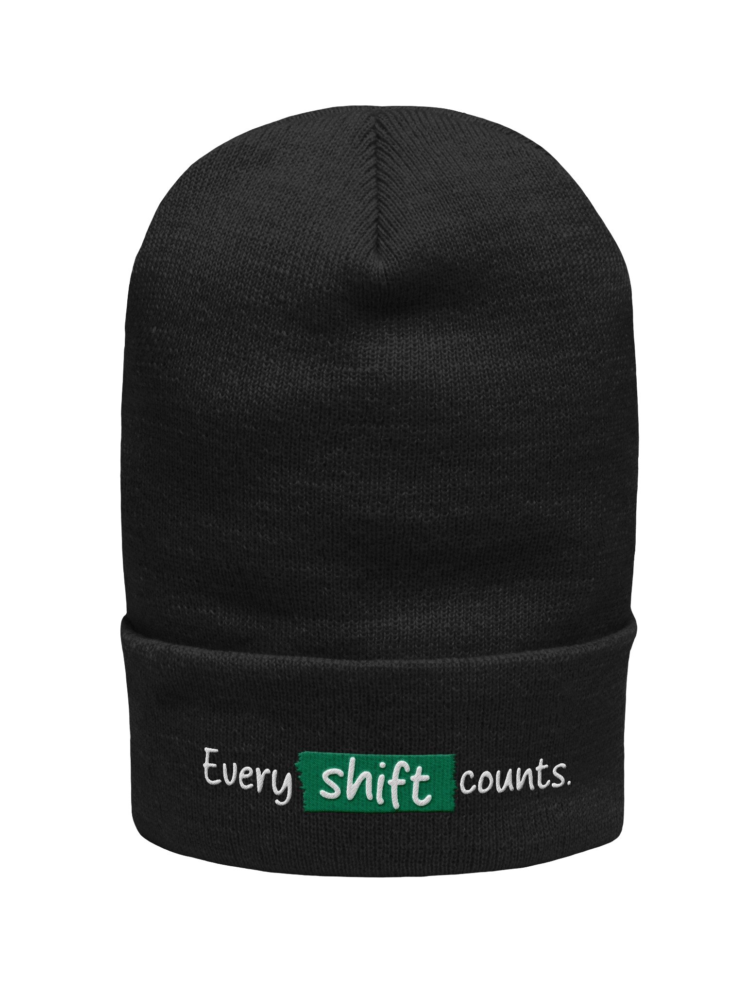 Every shift counts beanie product image (1)