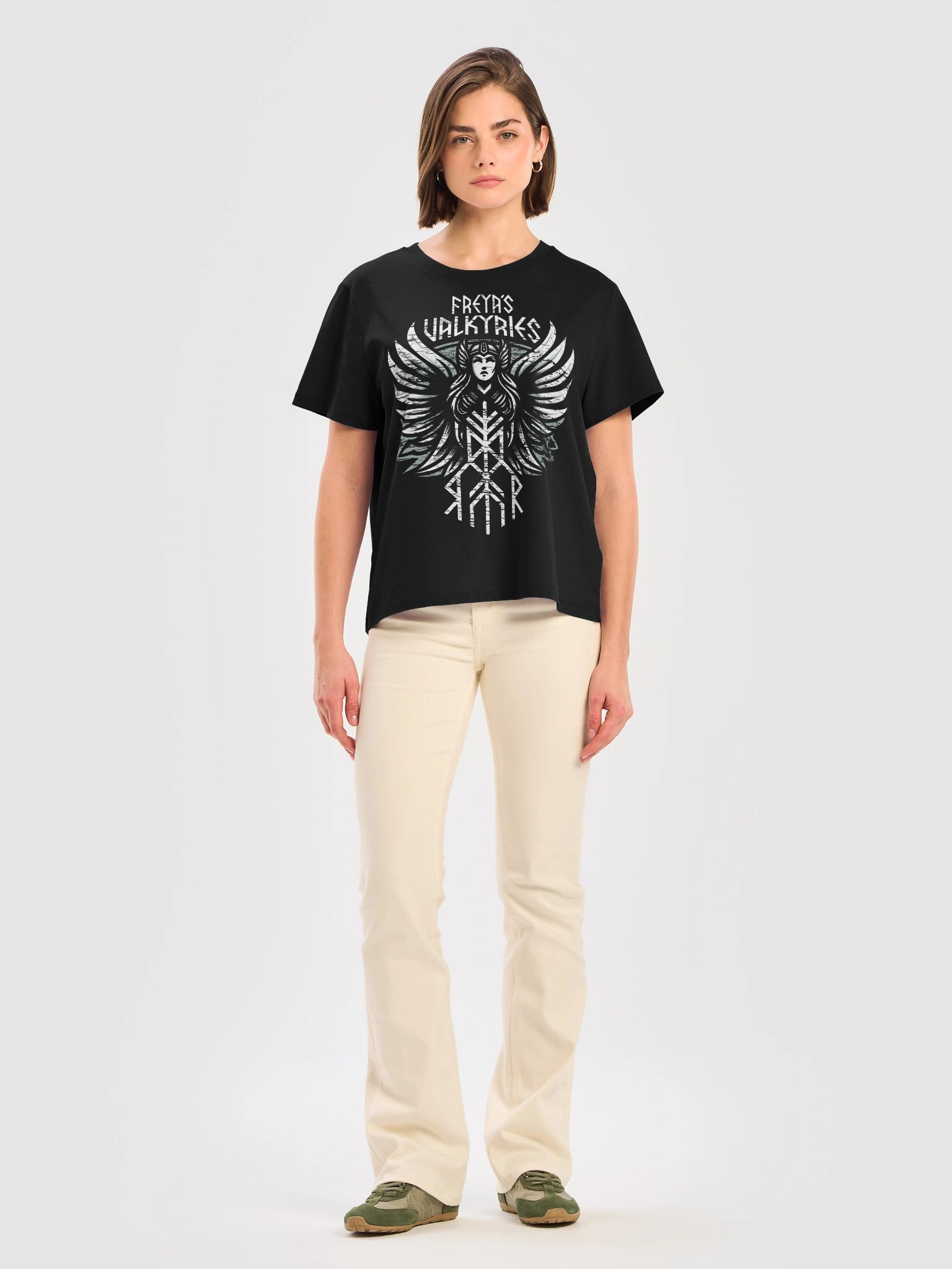 Freya's Valkyries Women's Organic Ribbed Neck T-Shirt product image (1)