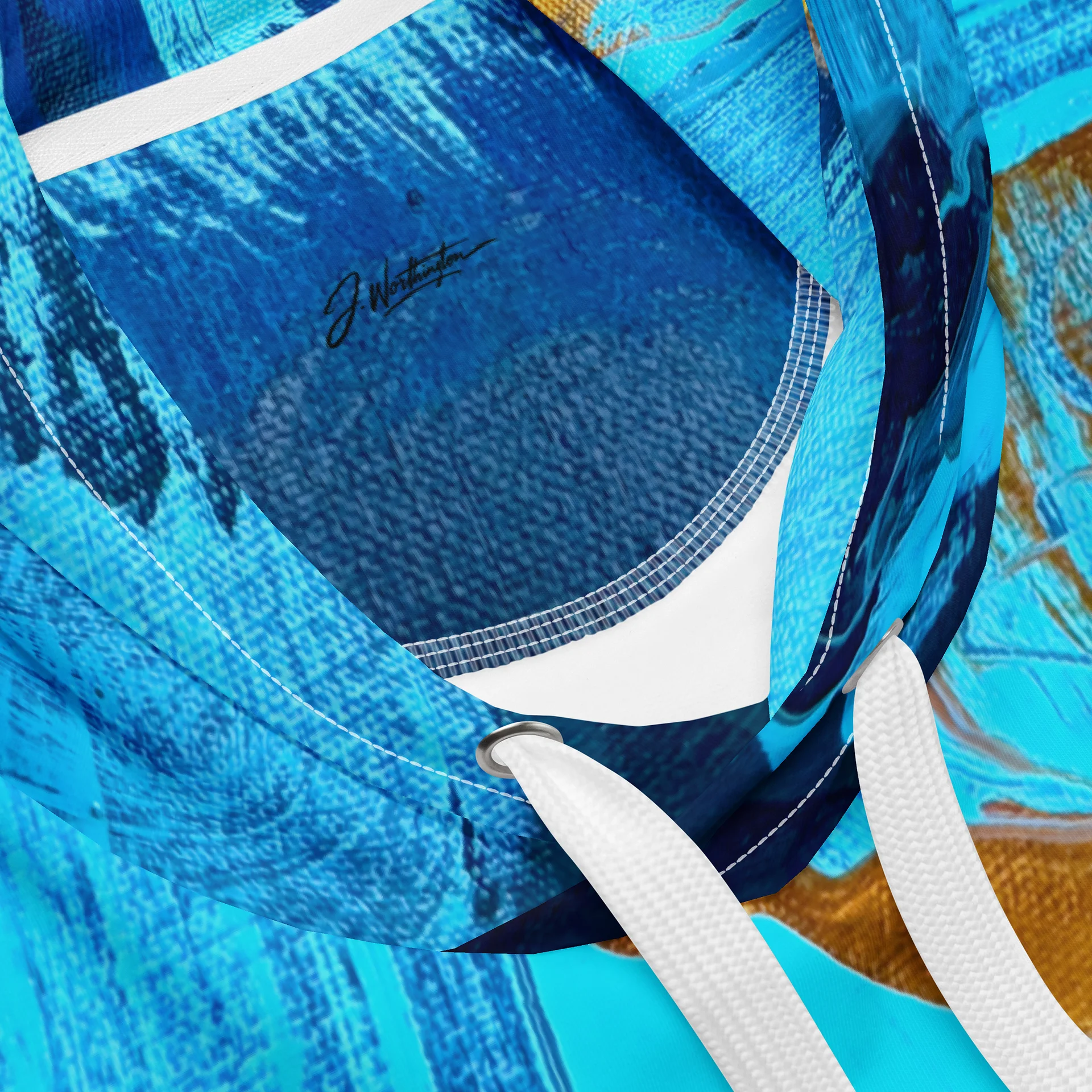 Blue Abstract Hoodie product image (4)