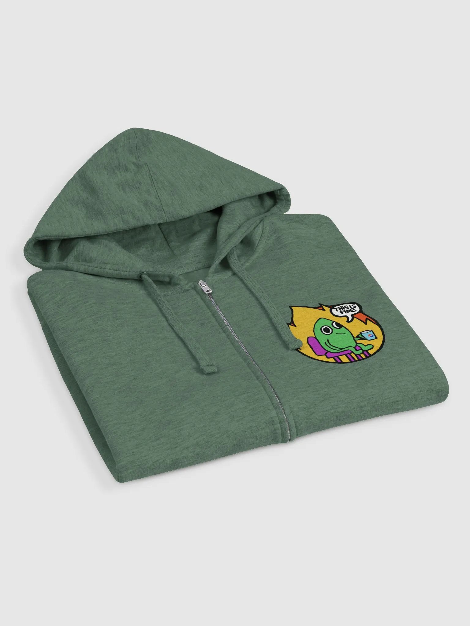 THIS IS FINE ZIP HOODIE product image (1)