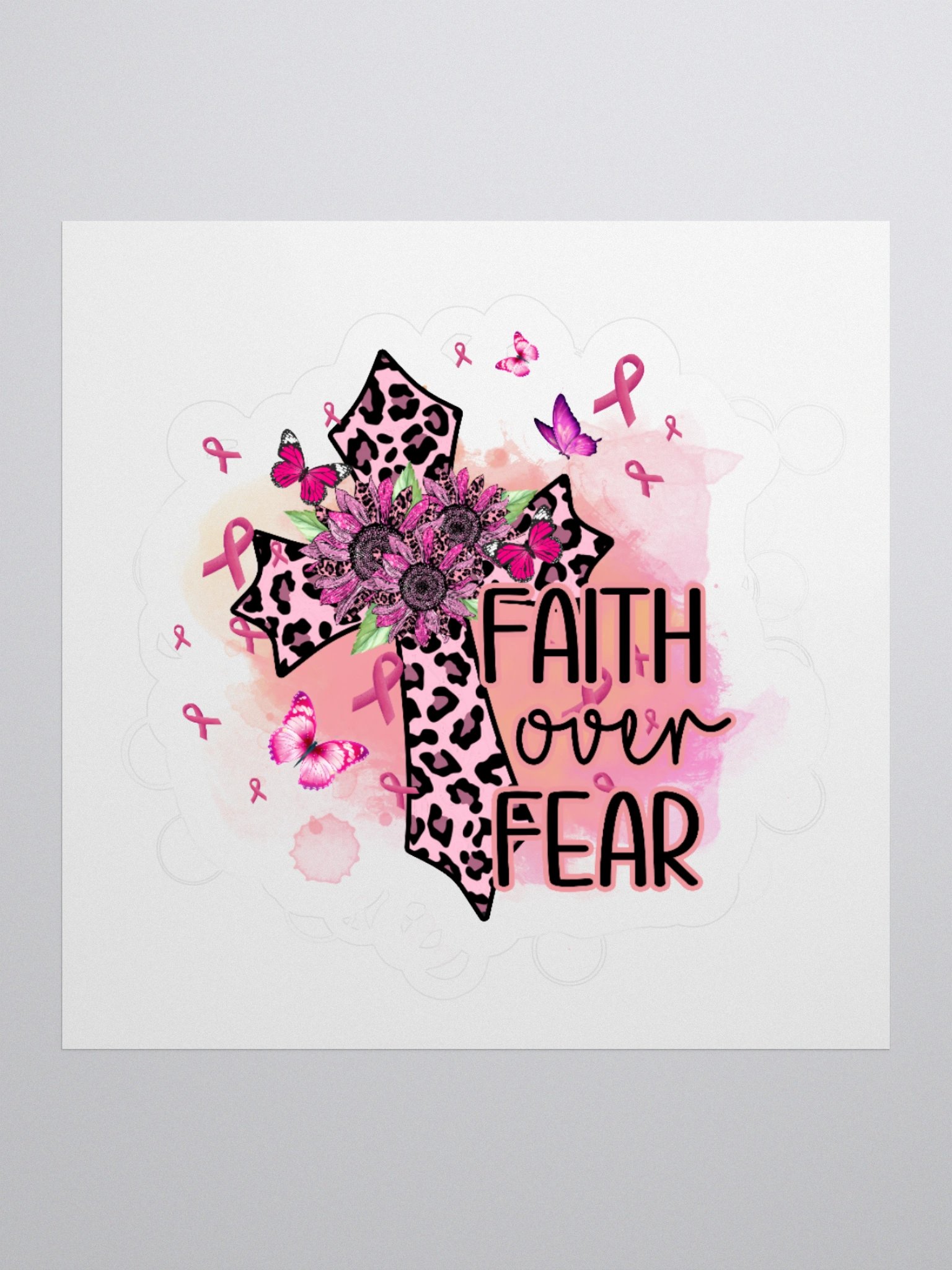 Leopard Faith Kiss Cut Stickers product image (3)
