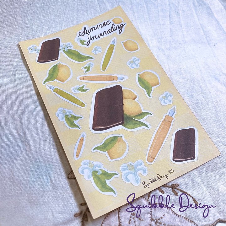 Paper Sticker Sheet - Summer Journaling product image (1)