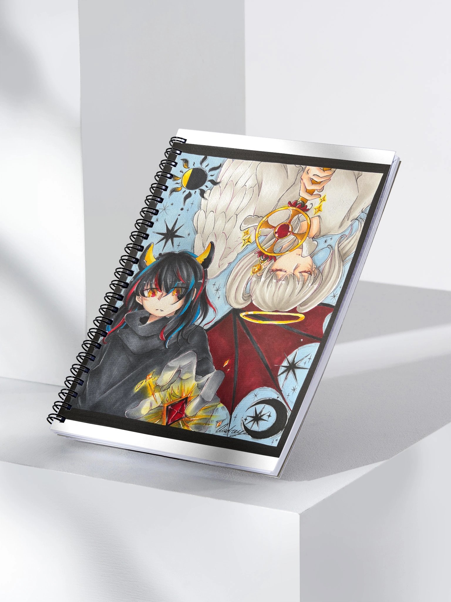 Demon and Angel Notebook 🌖🥀🪽☀️ product image (3)