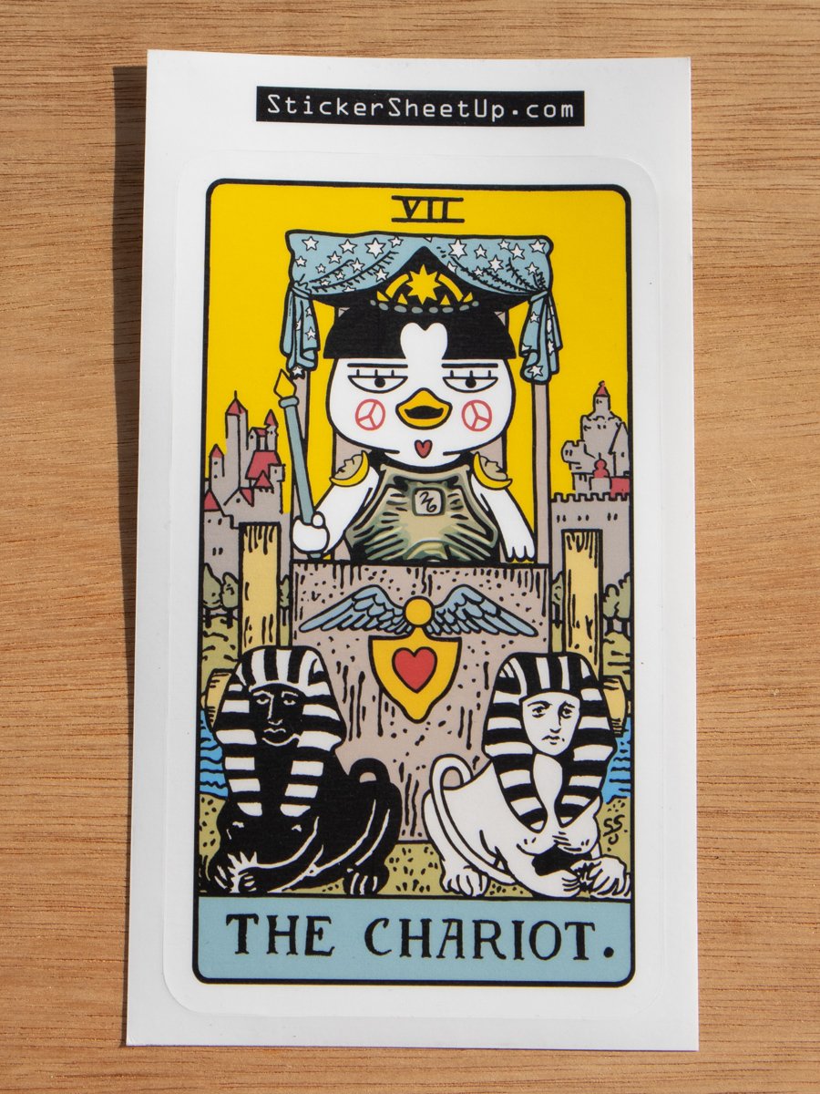 The Chariot Tarot Card Sticker / Spicy Noods Edition product image (4)