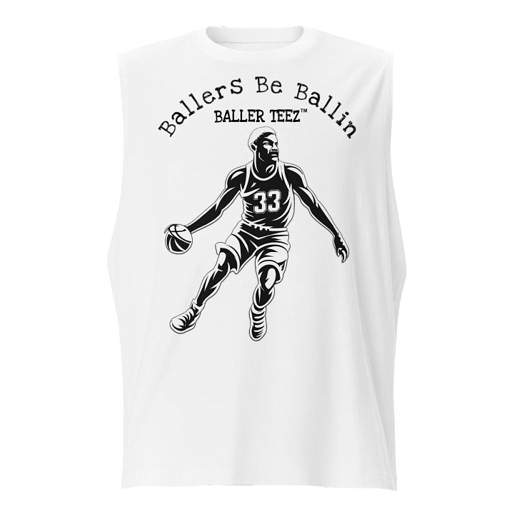 Baller Teez White Muscle Shirt product image (1)