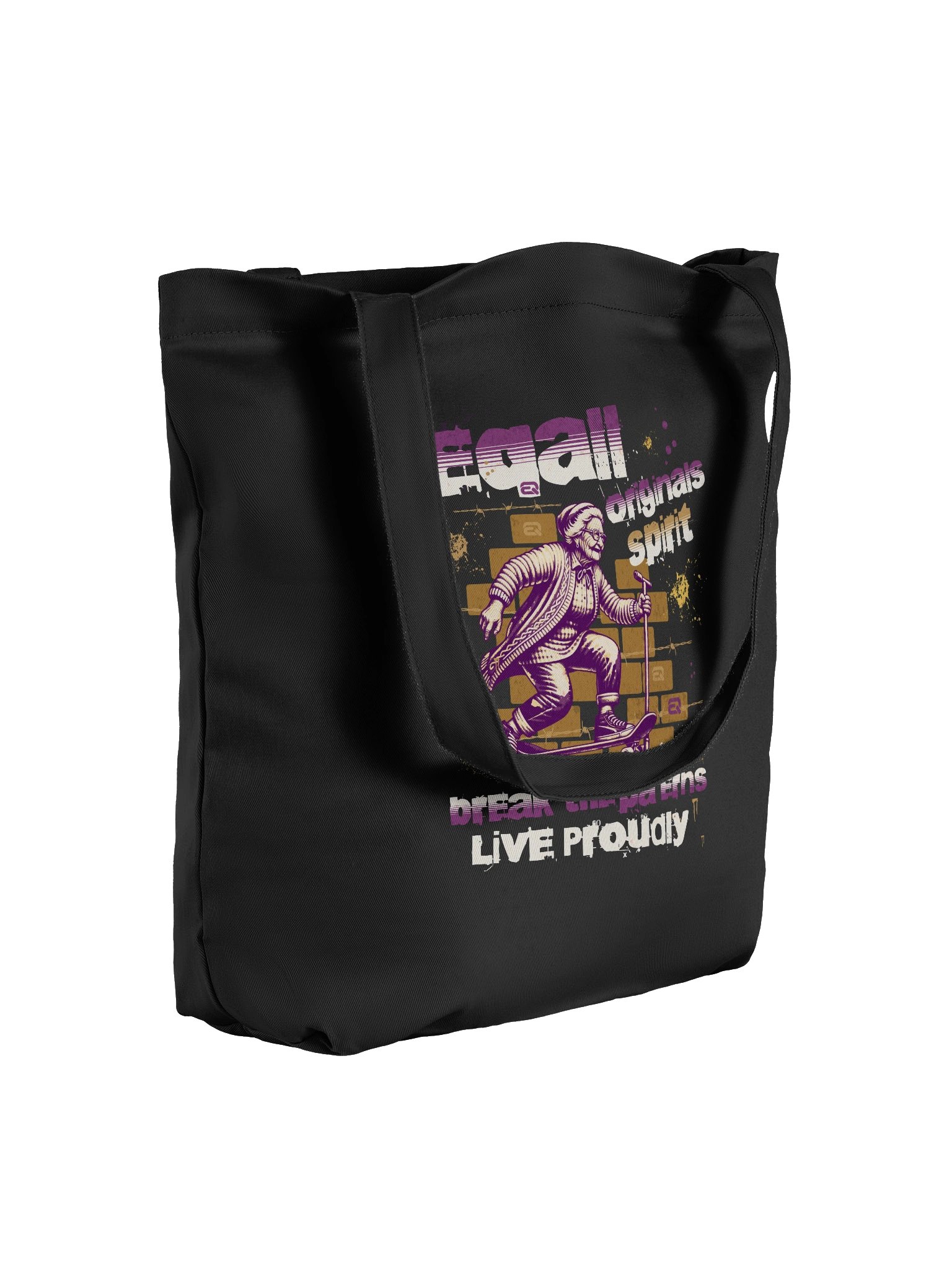 Urban Grandma ECO Vibes Organic Tote-bag by EQALL® Originals_Purple / Mustard product image (2)