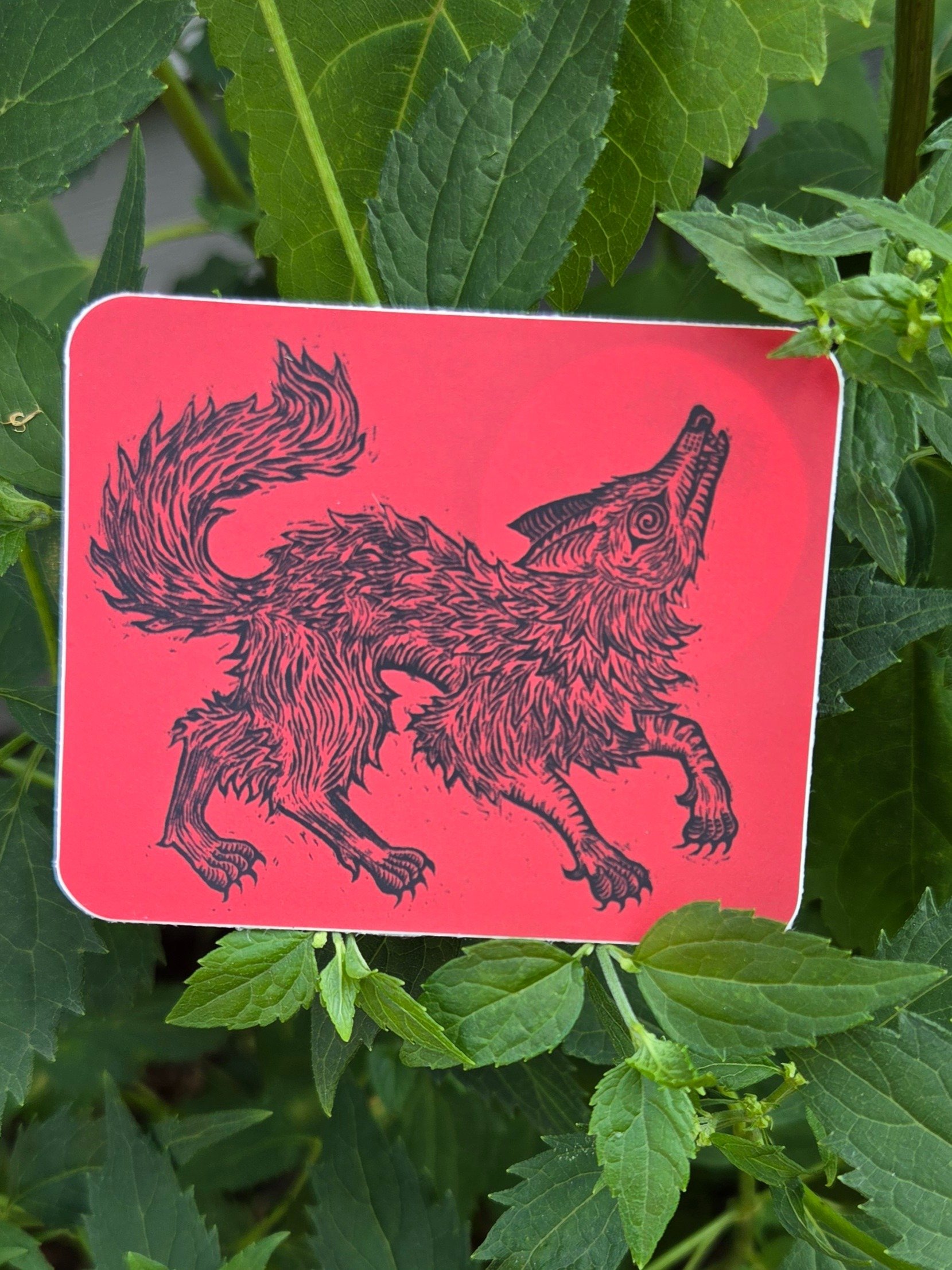 Werewolf Block Print Sticker product image (1)