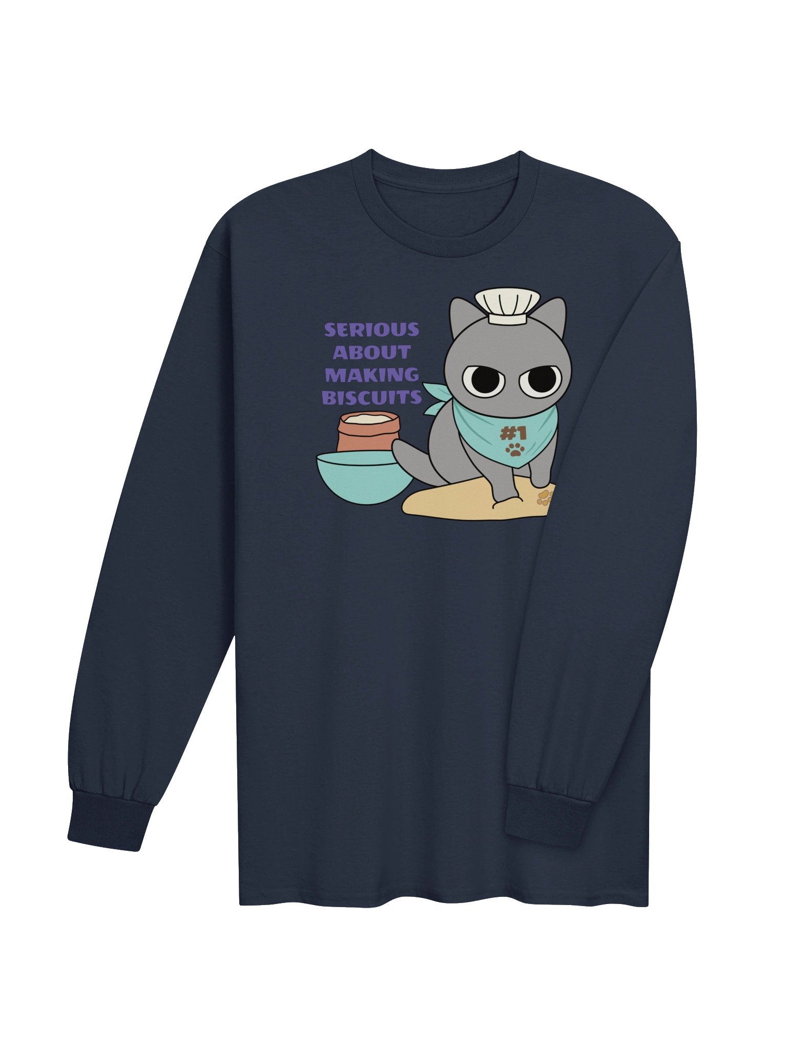 Biscuit Cat - Unisex Adult Long Sleeve T-shirt product image (6)