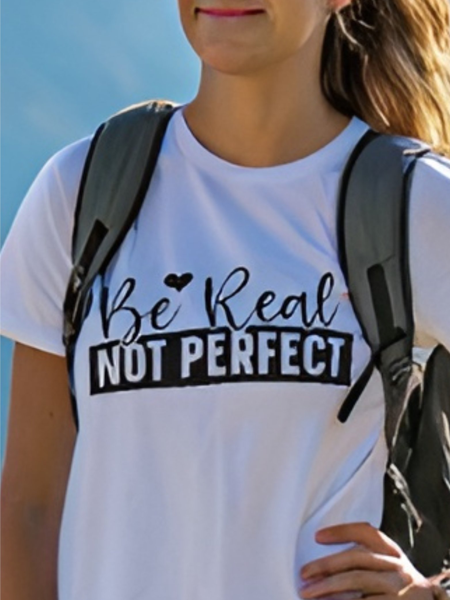 Be Real Not Perfect - Women's White T-Shirt product image (1)