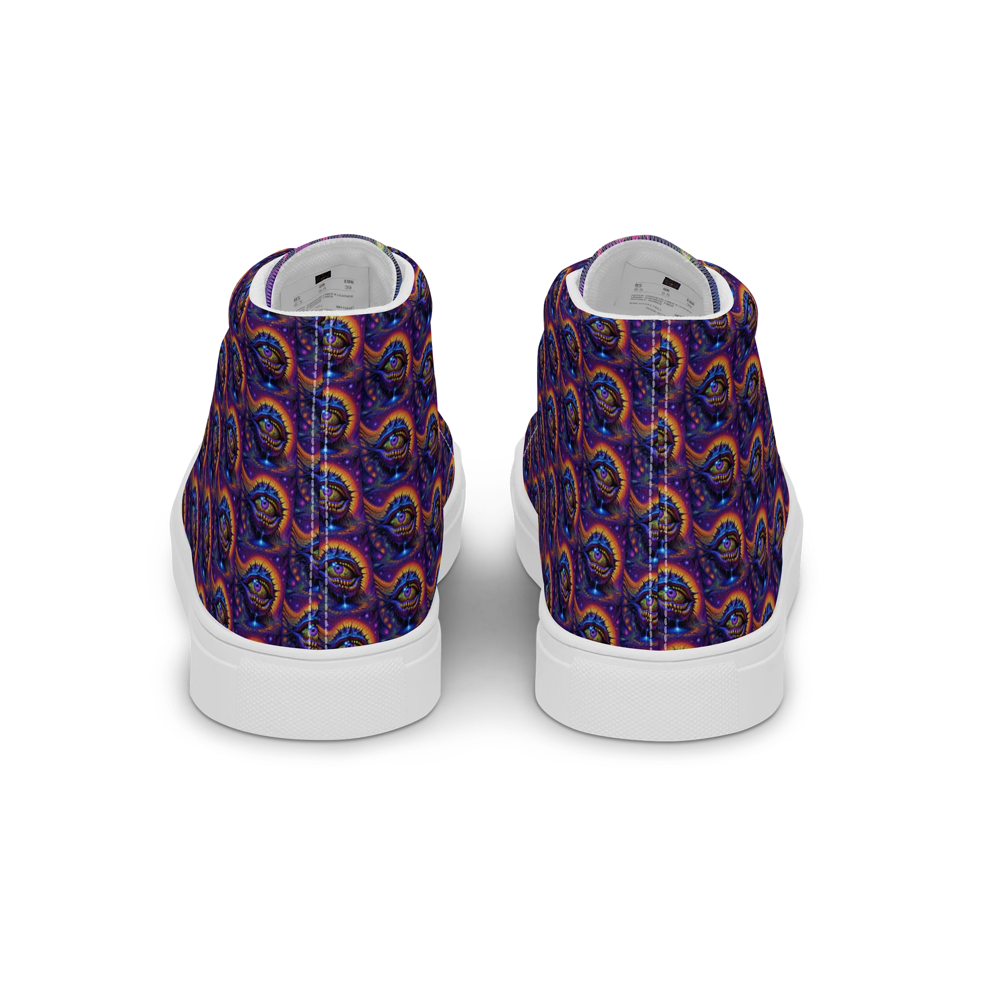 Men's Canvas High tops-House of Rahly Design, One Eye Strange. product image (13)