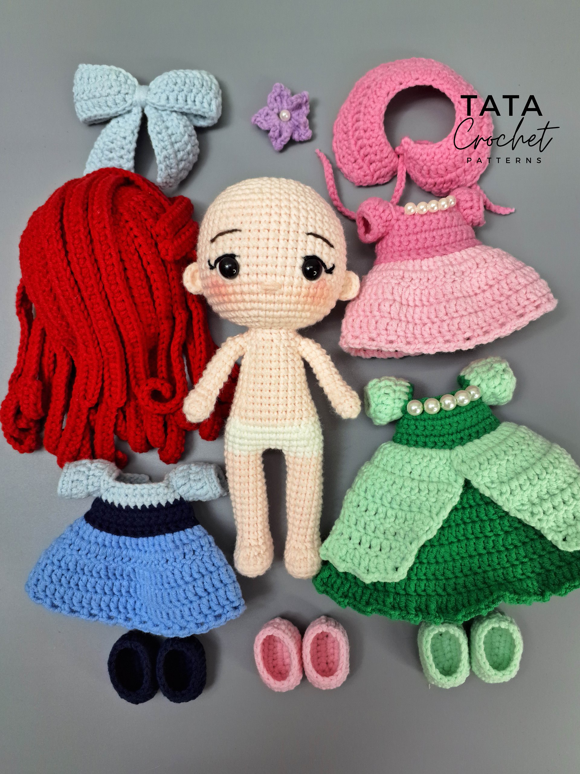 PDF -♡- Doll Dress Up & Transformation -♡- Princess Amigurumi Crochet Pattern product image (2)