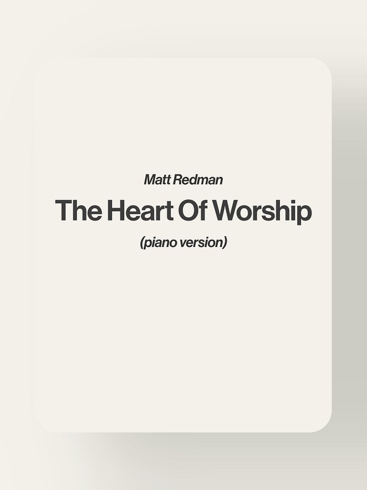 The Heart Of Worship product image (1)