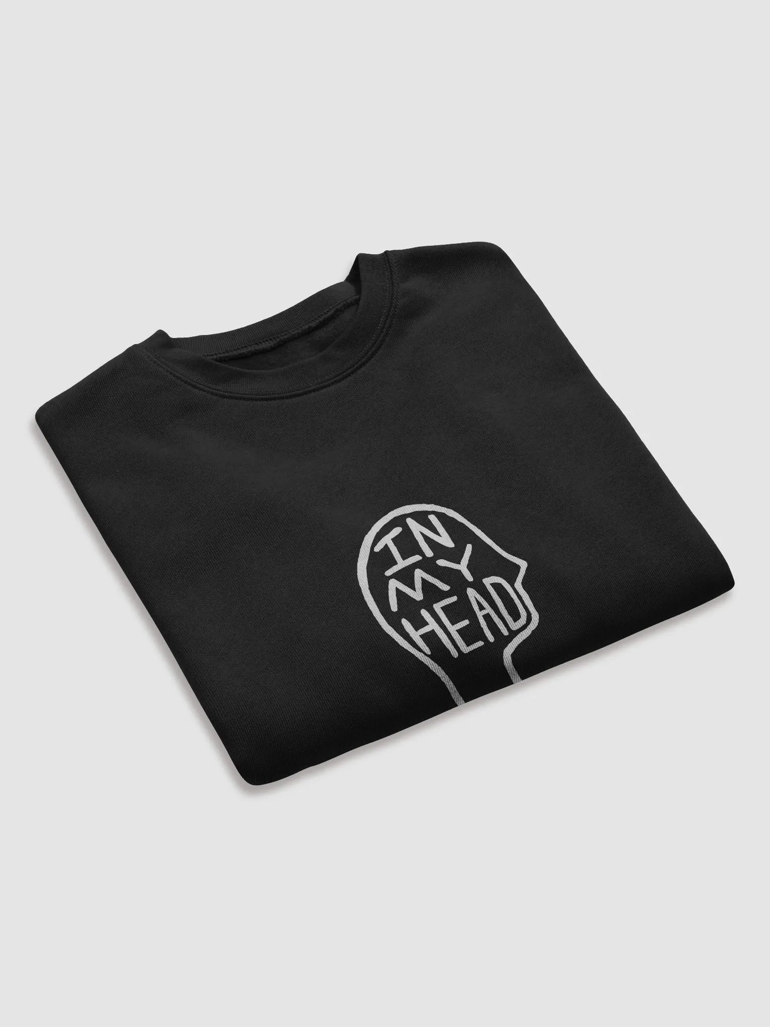 In My Head (white design) Women's Fleece Crop Sweatshirt product image (7)