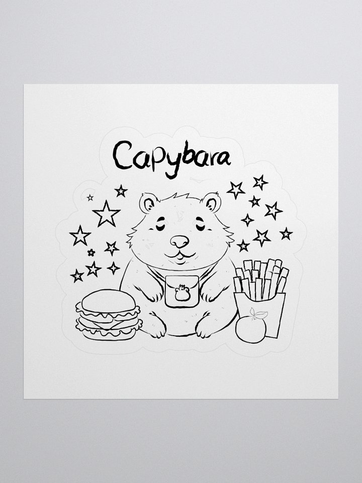 Capybara's Lunch Break Kiss Cut Stickers product image (2)