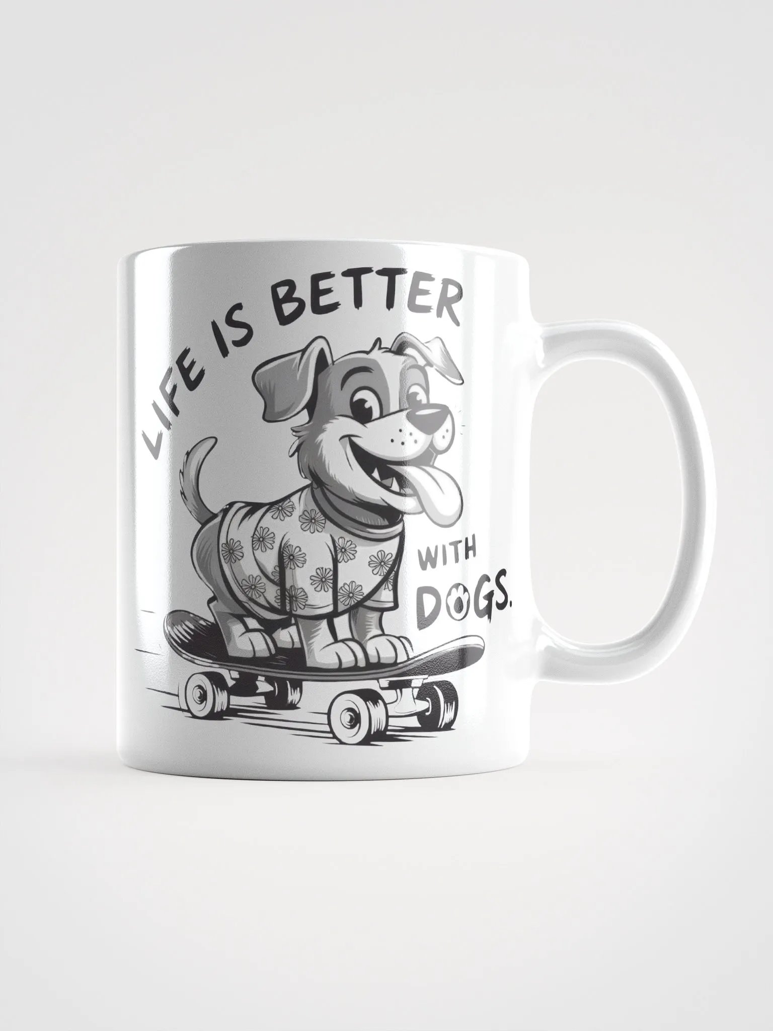 Skateboarding Life is Better With Dogs Mug product image (1)