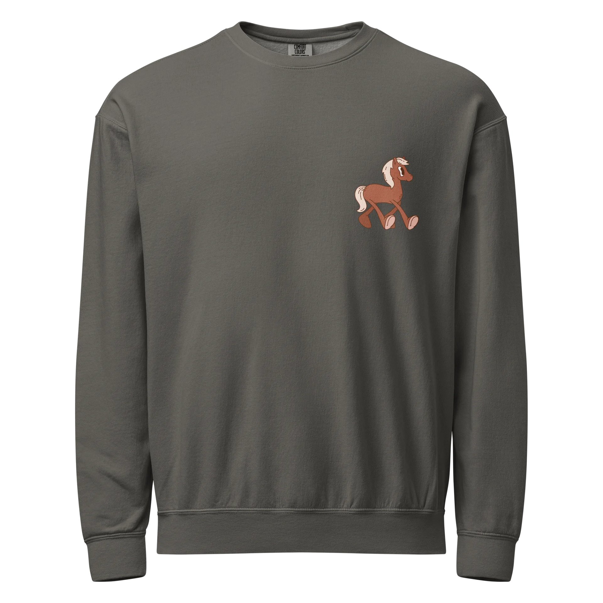 Gentle Gallop Crew Neck Sweatshirt | Vintage Toy Horse Nostalgic Retro Character Sweater product image (29)