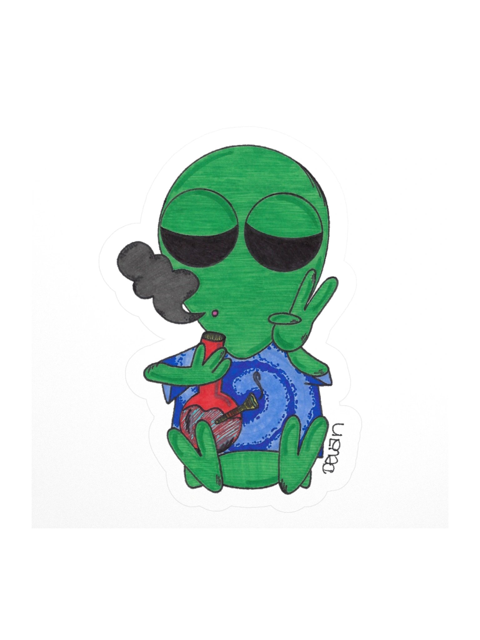 Stoner Alien Sticker product image (1)