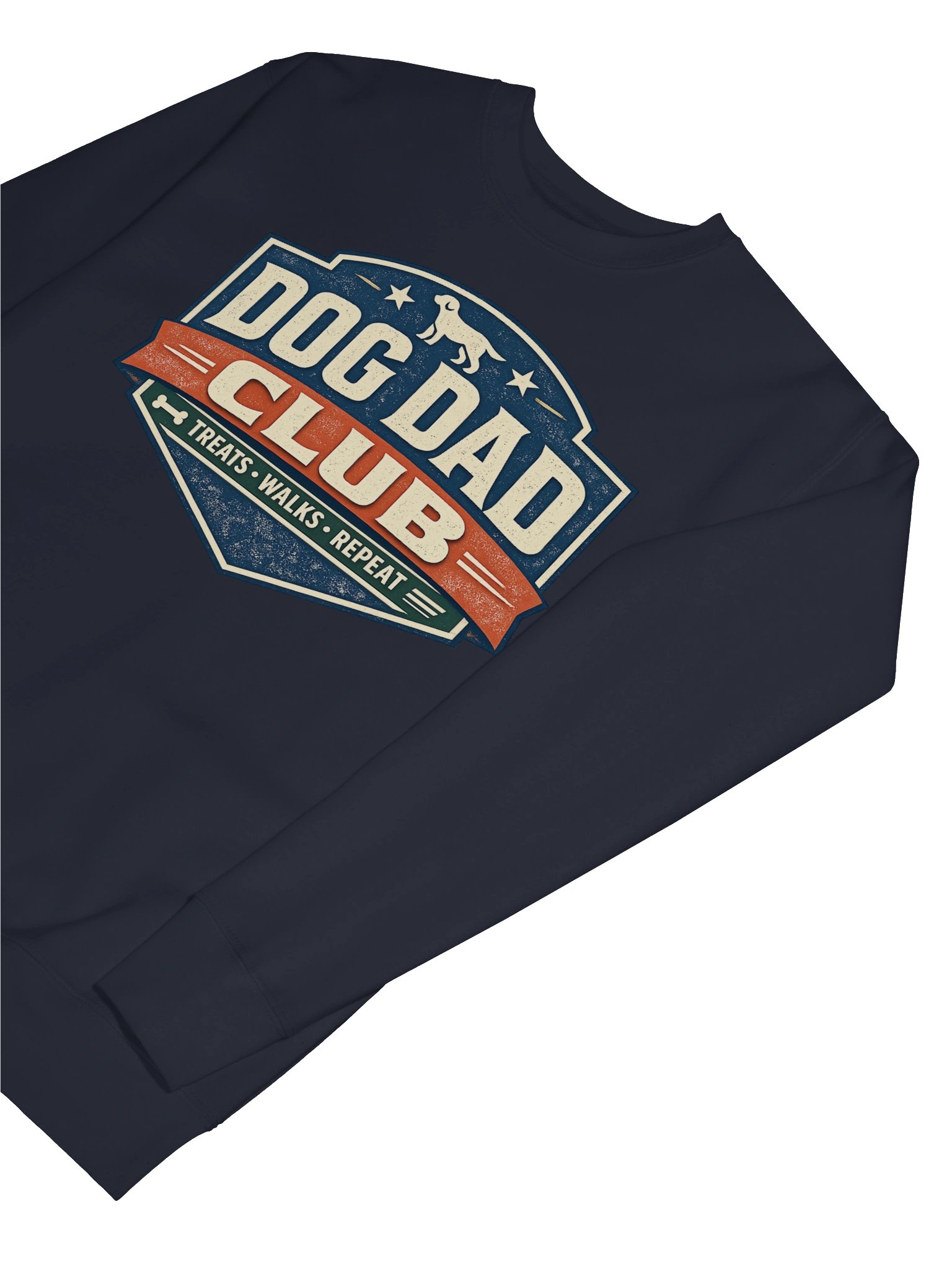 Dog Dad Club Crewneck Sweatshirt – Vintage Dog Dad Sweatshirt | Treats Walks Repeat product image (8)