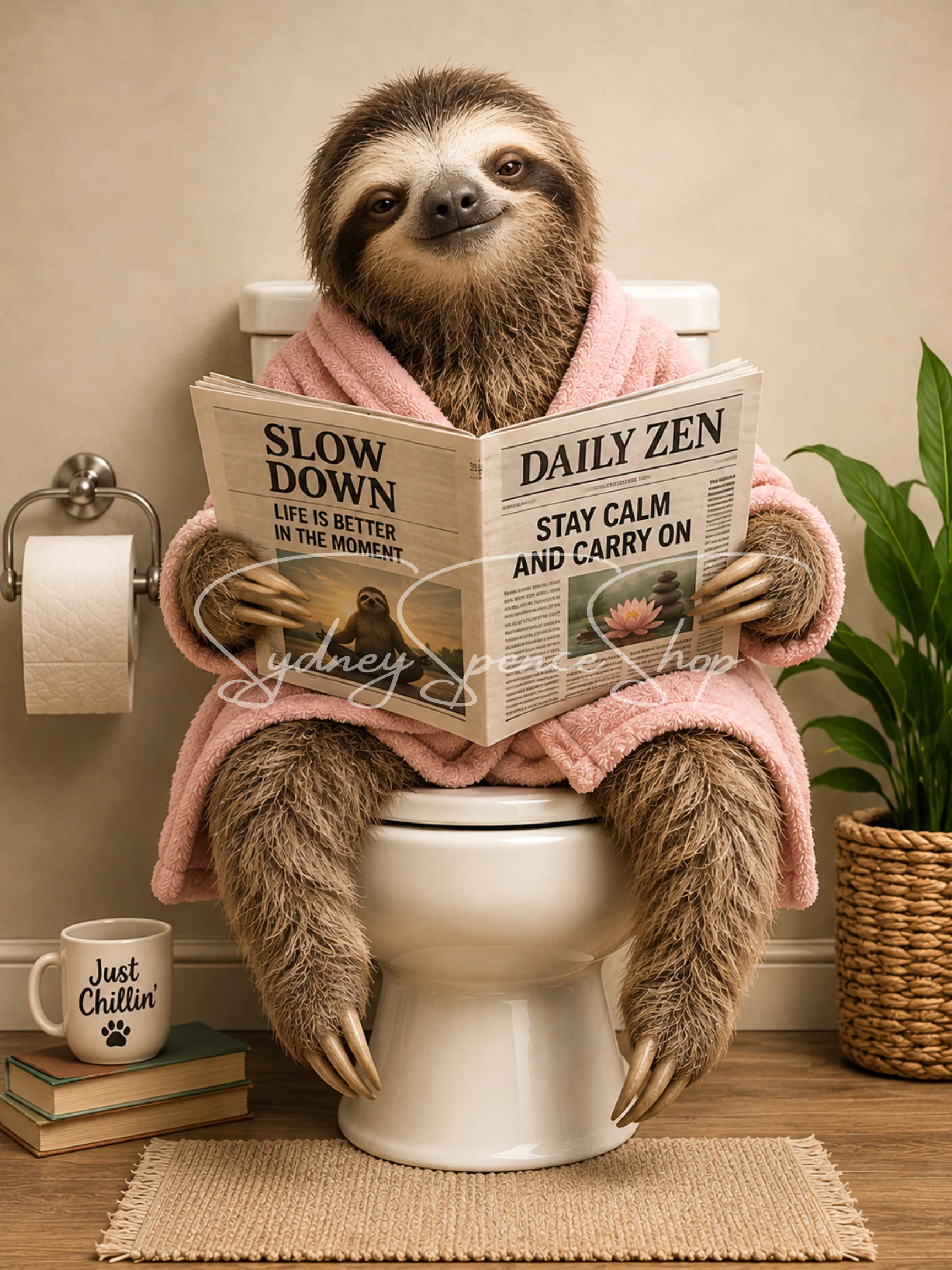 Animals in the Bathroom Poster Graphics Bundle product image (6)